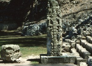 Copan, Stela N, west side, Late Classic Period, 764 AD 